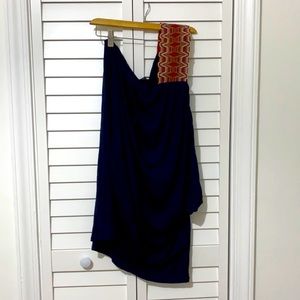 T-Bags Los Angeles Blue One Shoulder Dress - Size Small